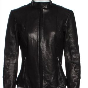 Diane Von Furstenberg biker leather jacket